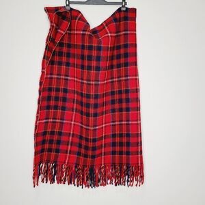 Vintage Pendleton Wool Blanket Stadium Red Plaid